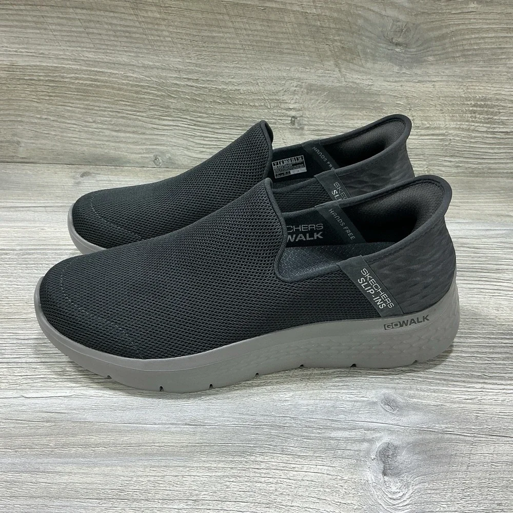 Skechers Shoes Slip ins Go Walk Men's 7 Gray Sneakers Soft Memory Foam 216491